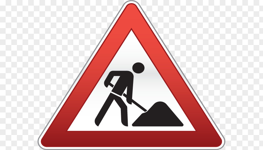 Road Roadworks Traffic Sign Signage Warning PNG