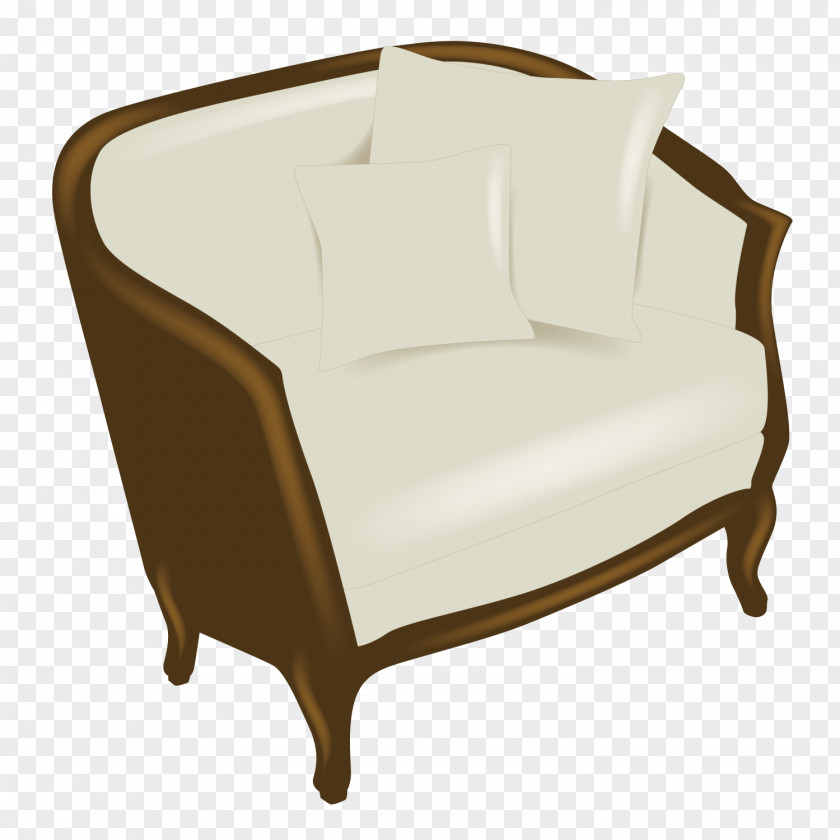 Vector European Style Sofa Couch Clip Art PNG