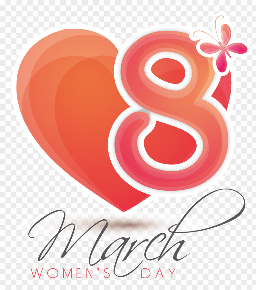 Heart-shaped Girls Section Material Vector International Womens Day March 8 Woman Holiday Illustration PNG