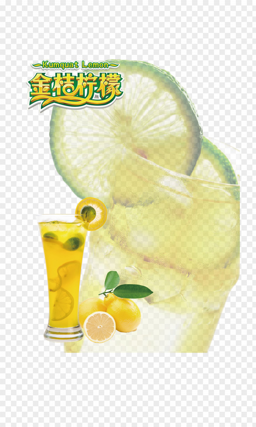 Kumquat Lemon Juice Tea Drink PNG