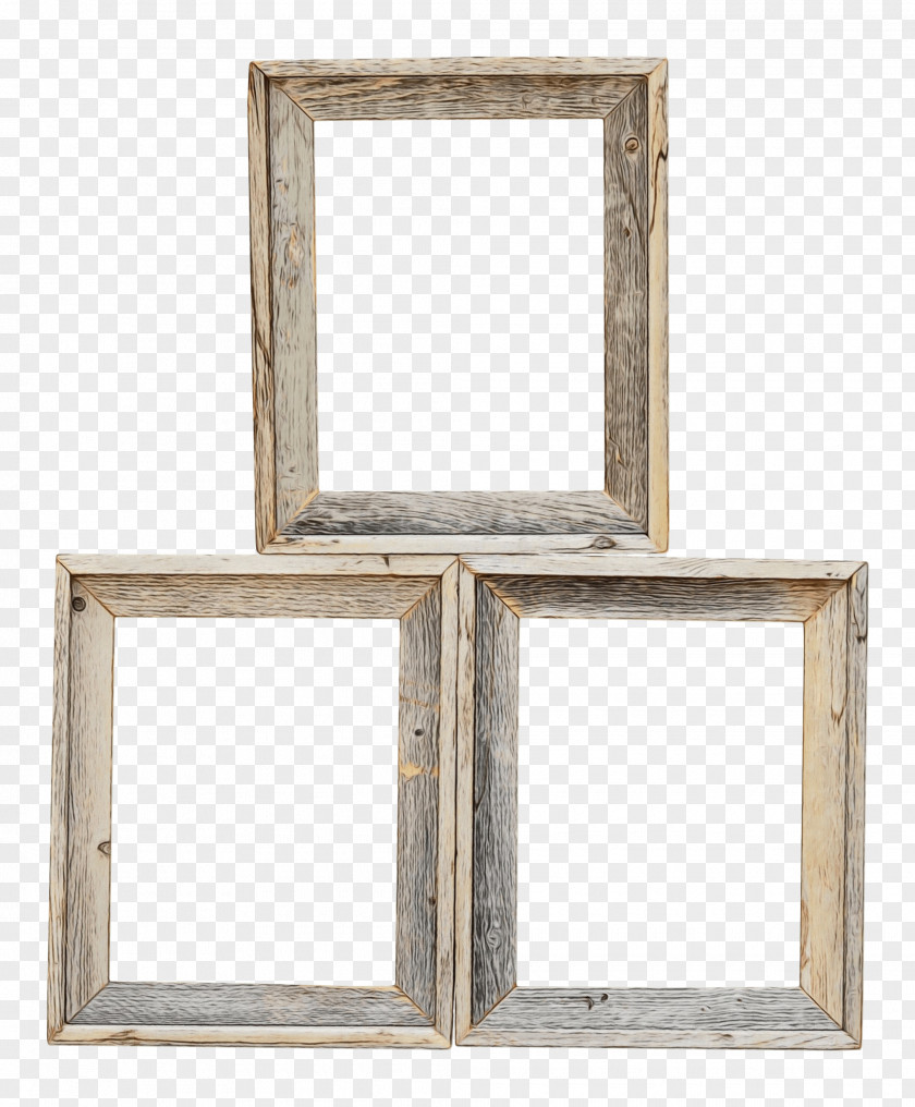 Shelving Table Wood Frame PNG