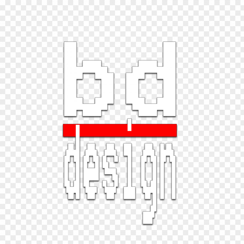 Square Design Brand Logo White Font PNG