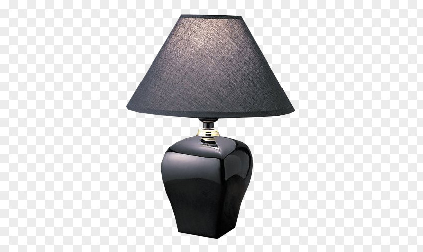 Black Table Lamp Lighting Electric Light Ceramic PNG