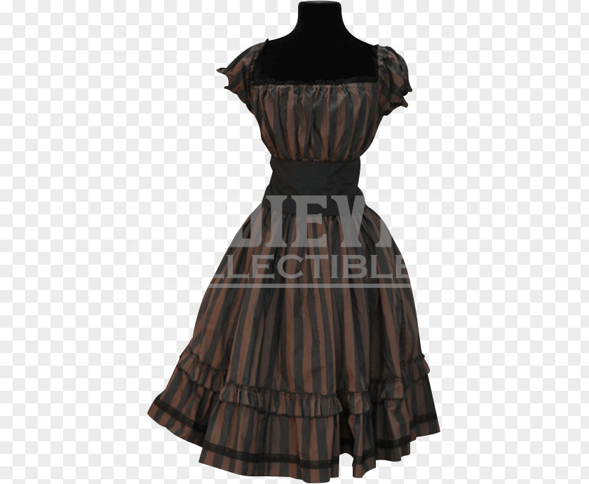 Brown Stripes Little Black Dress Clothing Fashion Steampunk PNG