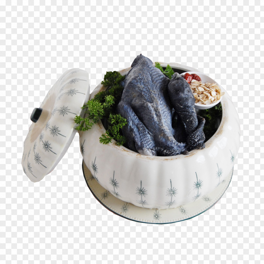 Black Chicken Soup Fish Food PNG