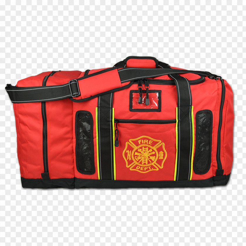 Bunker Gear Firefighter Bag Red Backpack PNG