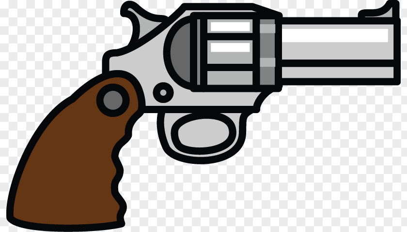 Cartoon Revolver Cliparts Firearm Weapon Pistol Clip Art PNG