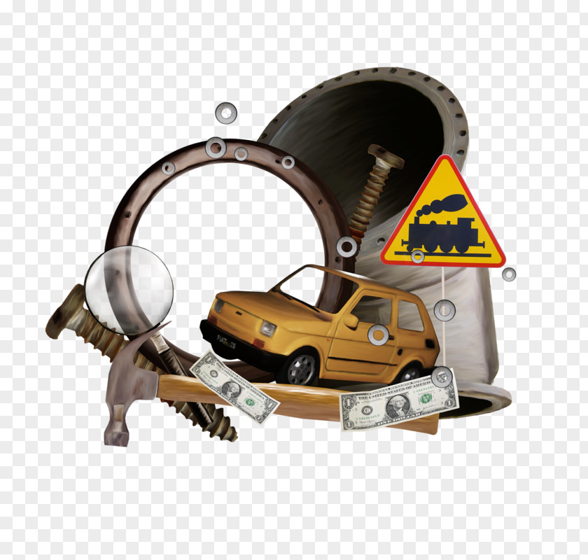 Construction Equipment Toy Car Cartoon PNG