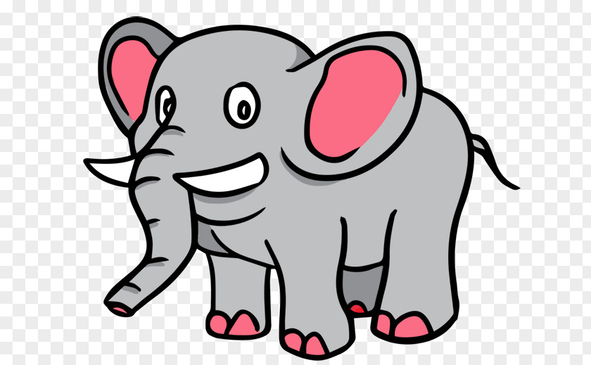 Funny Elephant Cartoon Drawing Clip Art PNG
