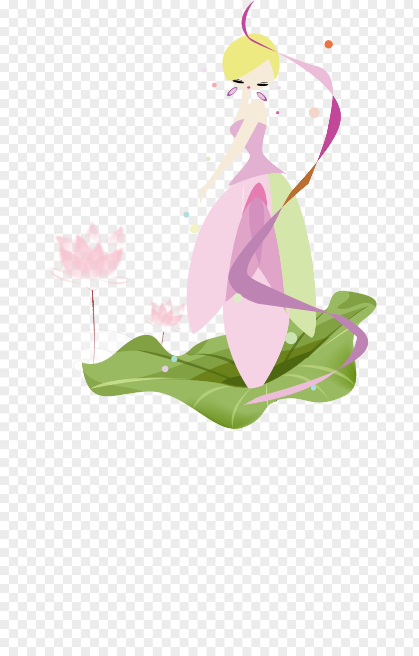 Hand Drawn Vector Illustration Flower Fairy PNG