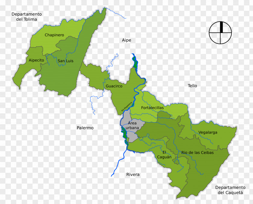 Map Neiva, Huila Chapinero Vegalarga Ceibas River Fortalecillas PNG