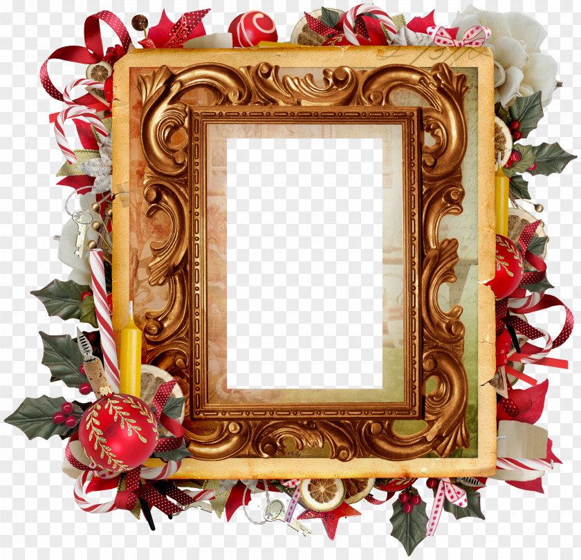 Wooden Frame Picture Frames Christmas Decoration Photography PNG
