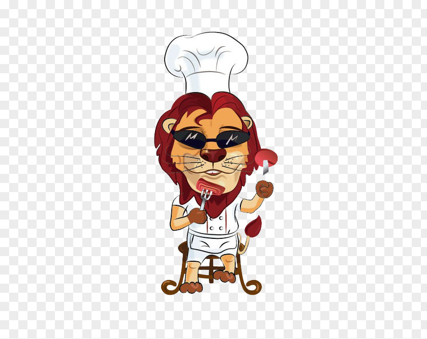 Chef Lions Lion Cartoon Cook Illustration PNG