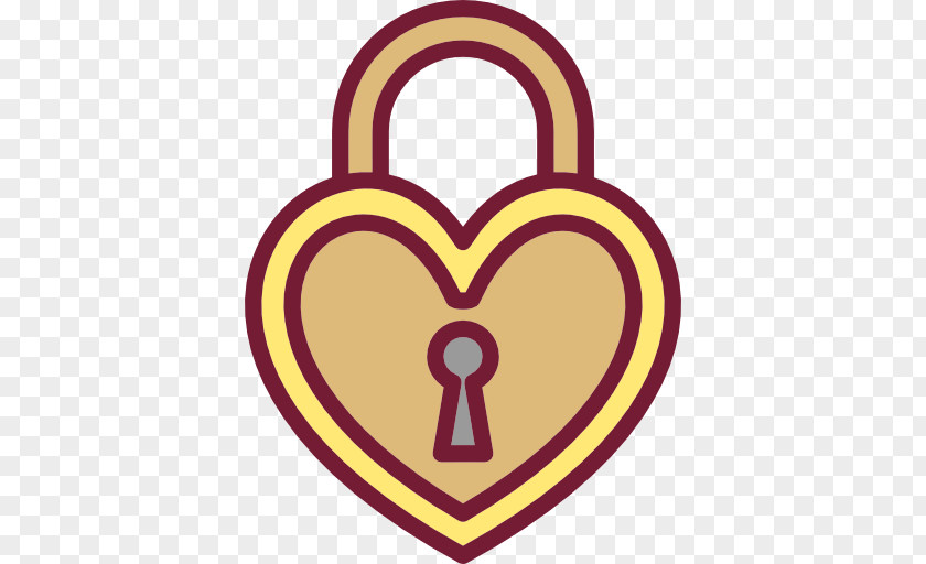 Padlock Heart Valentine's Day Gift PNG