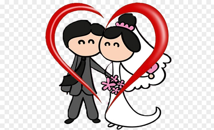 Couple Drawing Marriage Wedding PNG