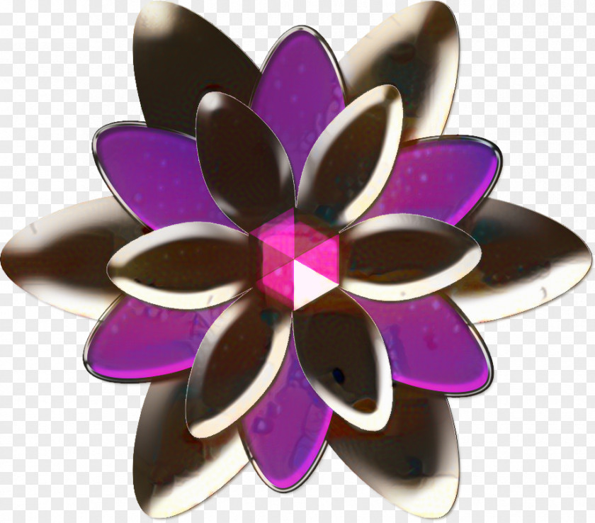 Jewellery Magenta Black And White Flower PNG