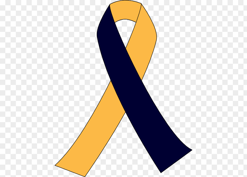 Yellow Ribbon Clip Art Awareness Blue Cancer PNG