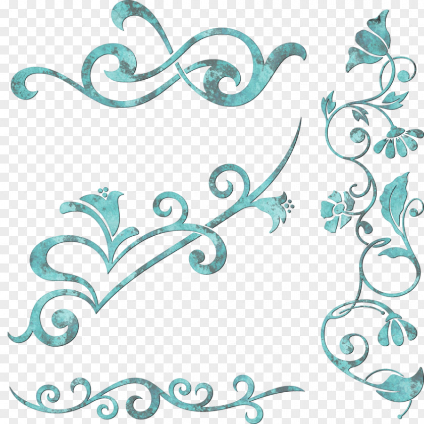 Grunge Element Ornament Floral Design Clip Art PNG