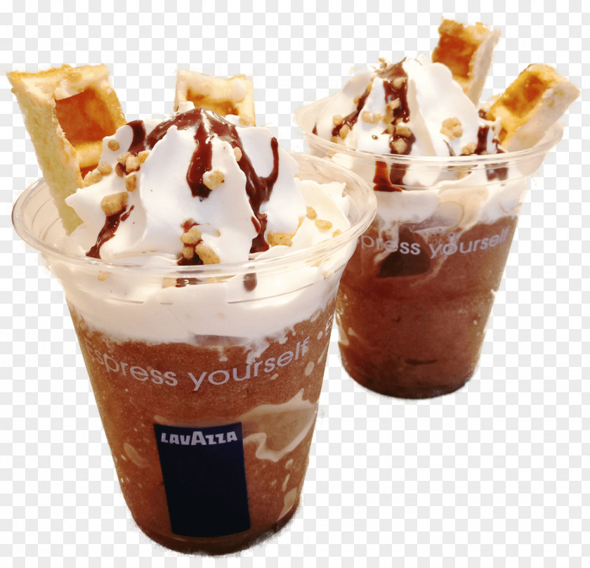 Ice Cream Sundae Chocolate Waffle Frappé Coffee Slush PNG