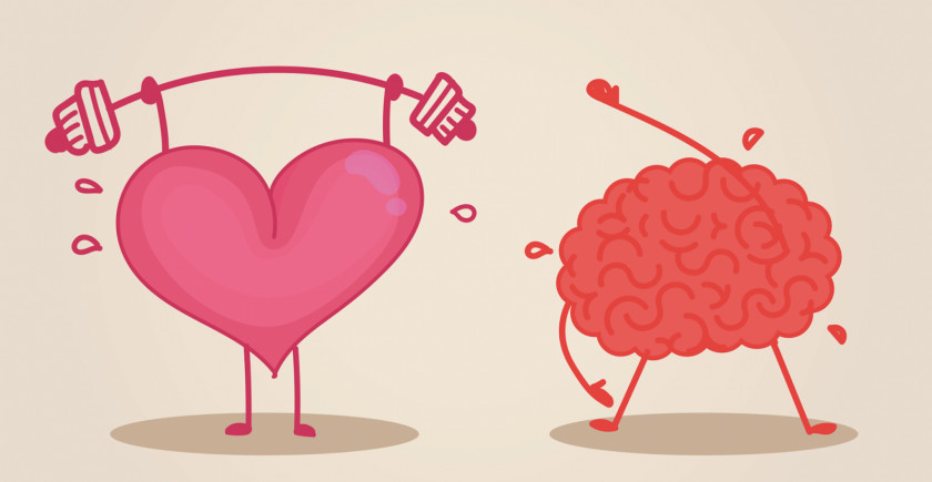 Strong Brain Cliparts Heart Physical Exercise Cognitive Training Clip Art PNG