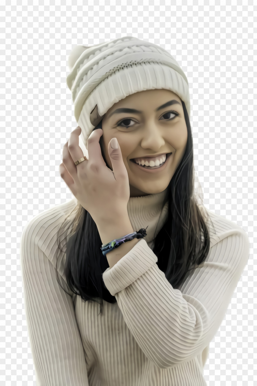Thumb Mouth Winter Girl PNG