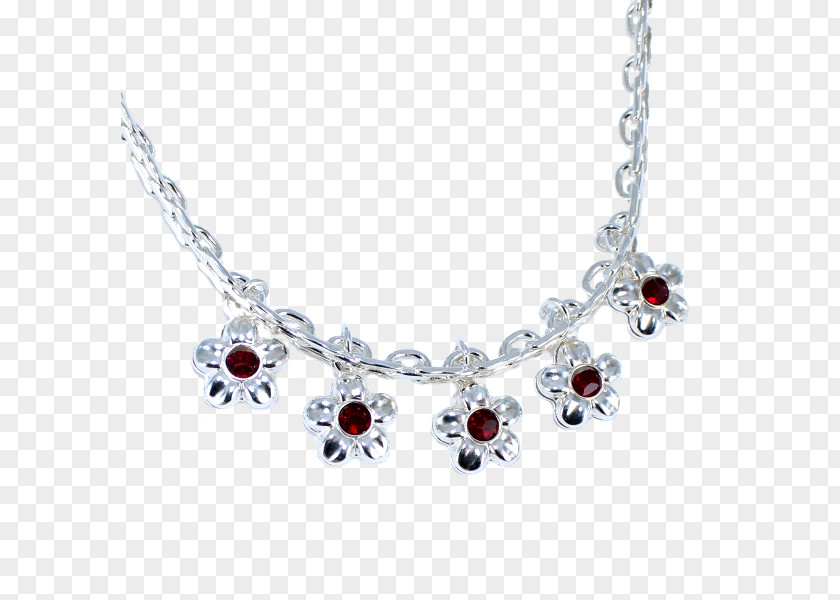 Ruby Silver Necklace Charms & Pendants Jewellery PNG