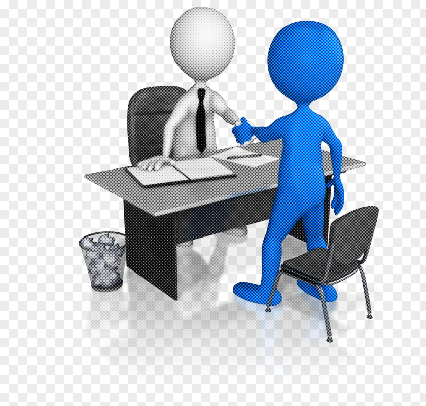 Sitting Conversation Job Furniture Table Output Device Cartoon PNG