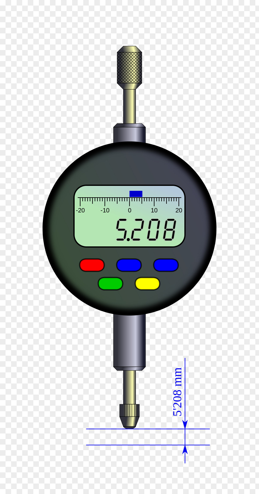 208 Gauge Indicator Millimeter Measuring Instrument Measurement PNG