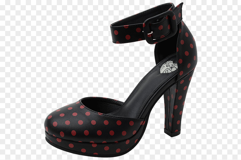 Sandal T.U.K. Original Footwear A9025L Black & Red Polka Dot Starlet Heels High-heeled Shoe PNG