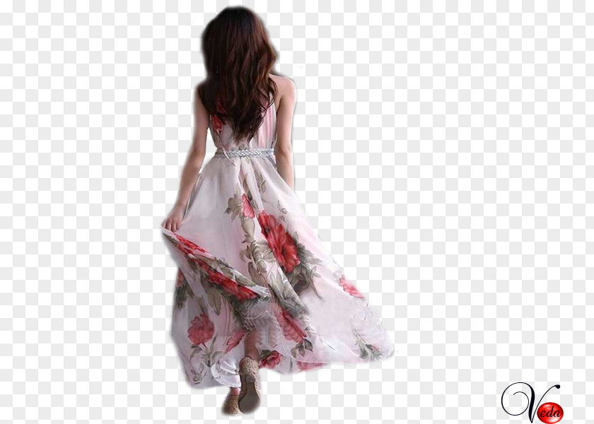 Dress Party Chiffon Clothing Flower PNG