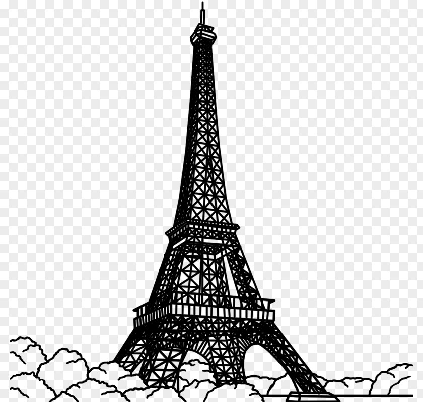 Eiffel Tower Black And White Clip Art PNG