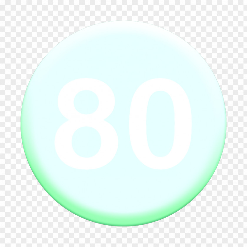 Eighty Icon Numbers PNG
