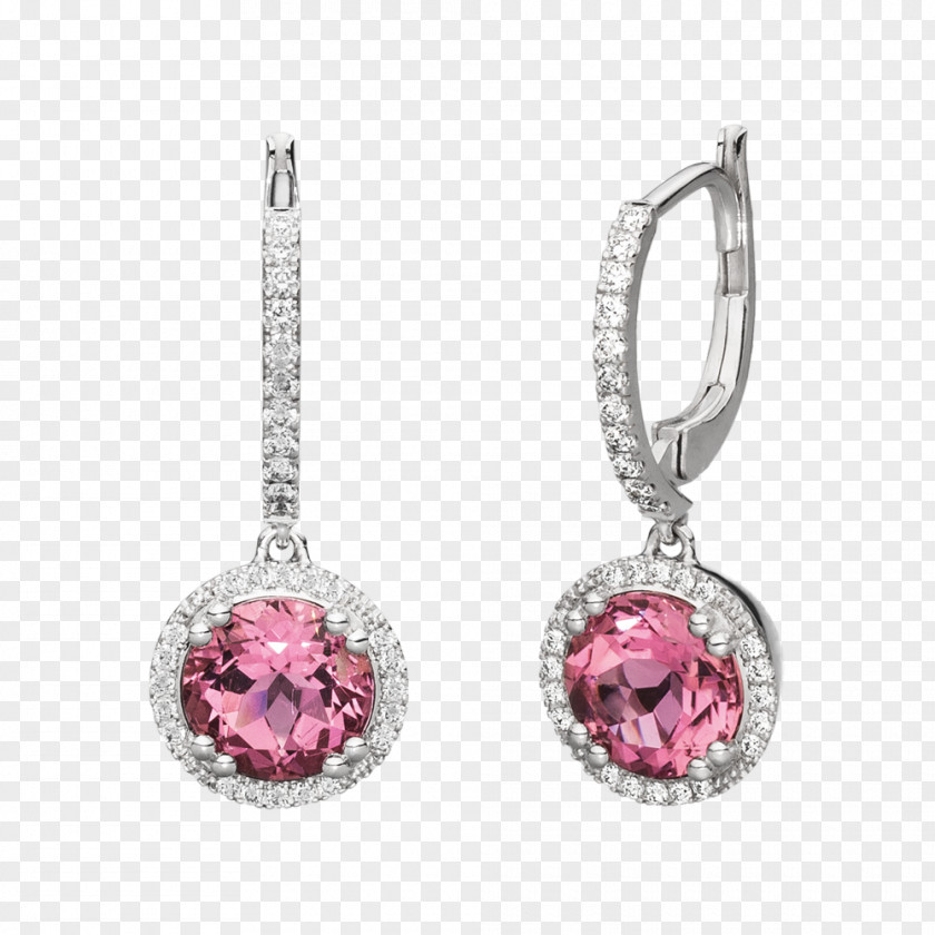 Fope Earring Silver Body Jewellery Ruby M's PNG