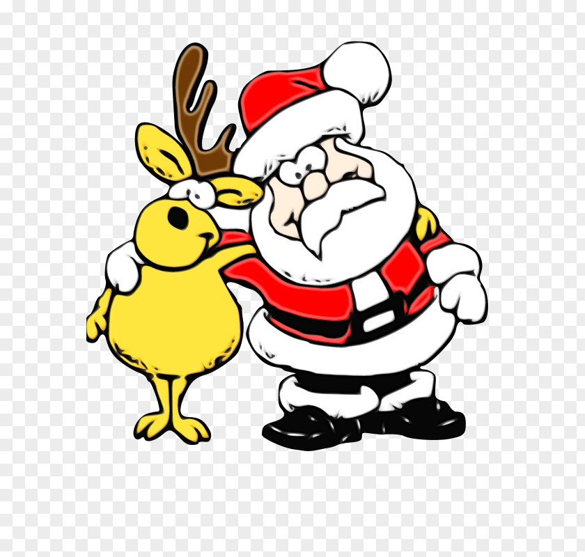 Pleased Happy Santa Claus Cartoon PNG