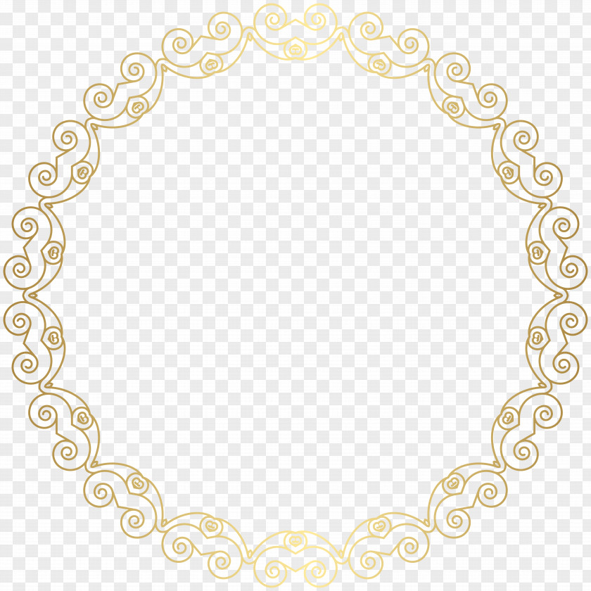 Round Deco Golden Border Frame Clip Art Image File Formats Lossless Compression PNG