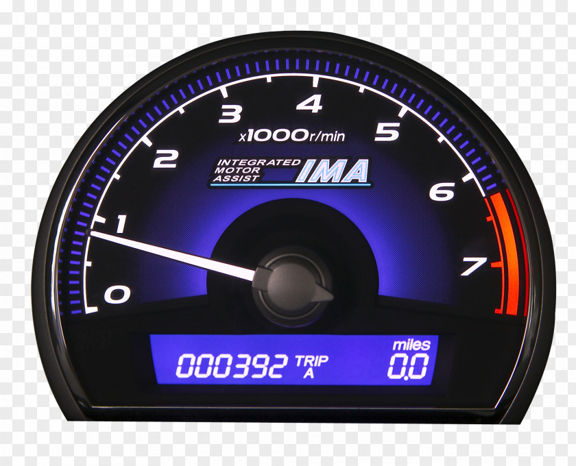 The Speedometer In Car 2006 Honda Civic Hybrid 2007 Vehicle PNG