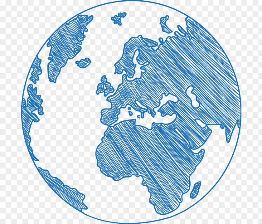 Hand-painted Blue Earth Social Science Resource Investment Euclidean Vector PNG
