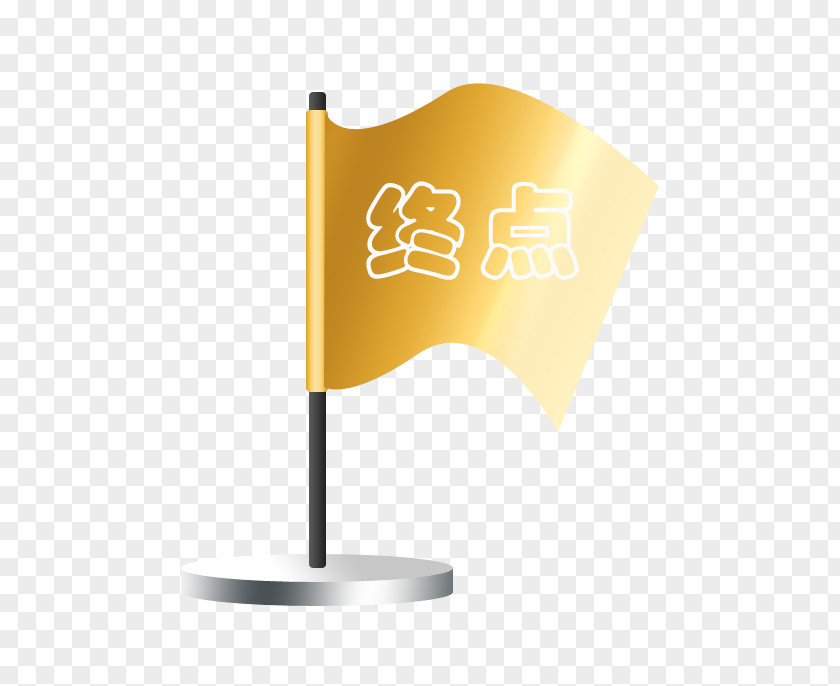 Yellow Finish Small Flag Download PNG