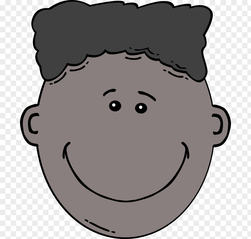 Black Cartoon Faces Smiley Face Clip Art PNG