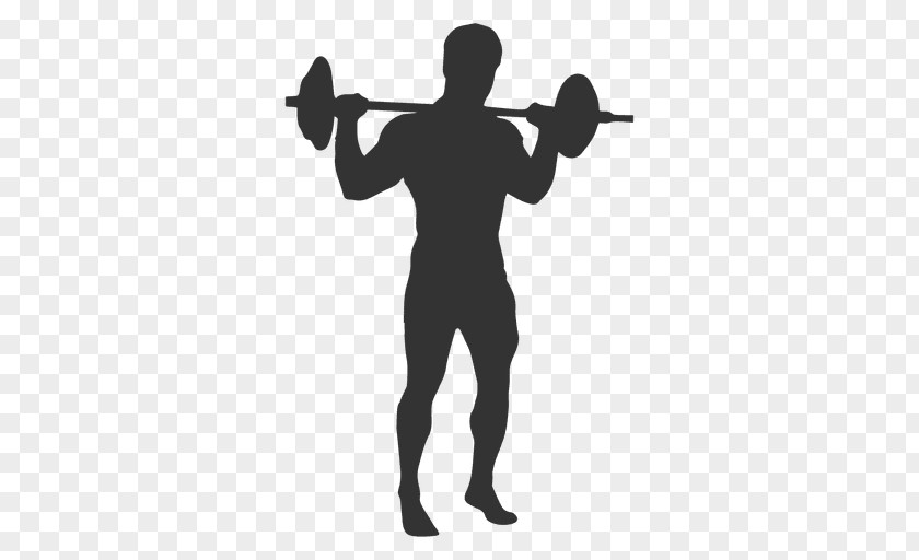 Bodybuilder Silhouette Training PNG