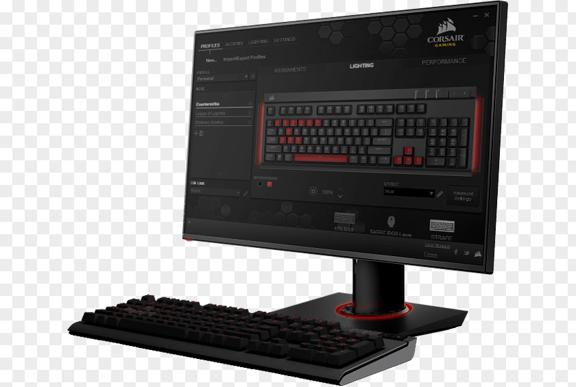 Cherry Computer Keyboard Corsair Gaming STRAFE Electrical Switches Keypad PNG