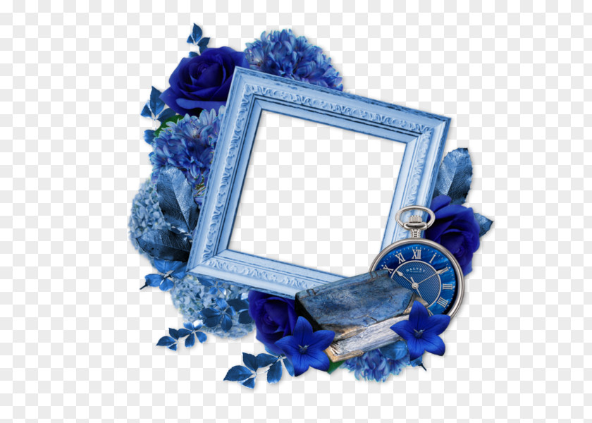 Flower Blue Rose Picture Frame PNG