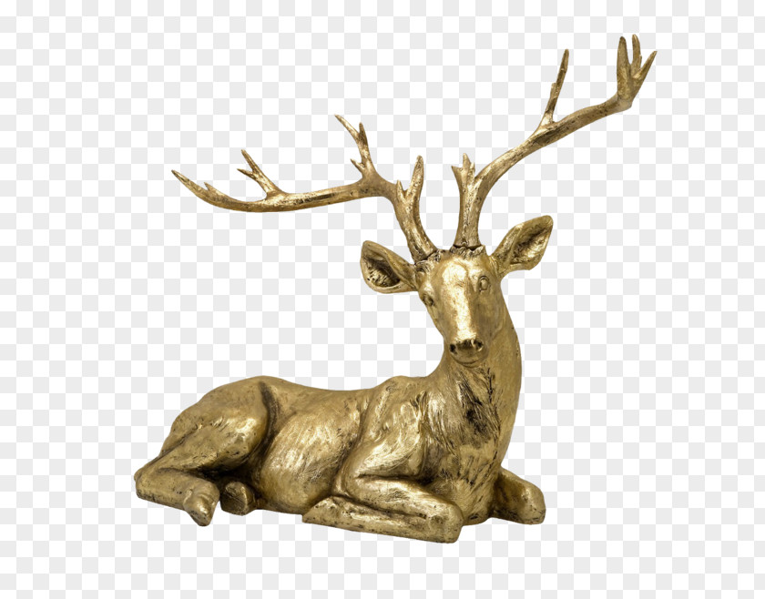 Gold Deer Pull Material Free PNG