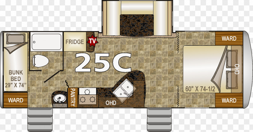 Manufactoring Caravan Campervans Camping World Floor Plan PNG