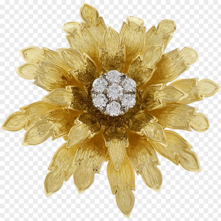 Gold Brooch Colored Carat Diamond PNG