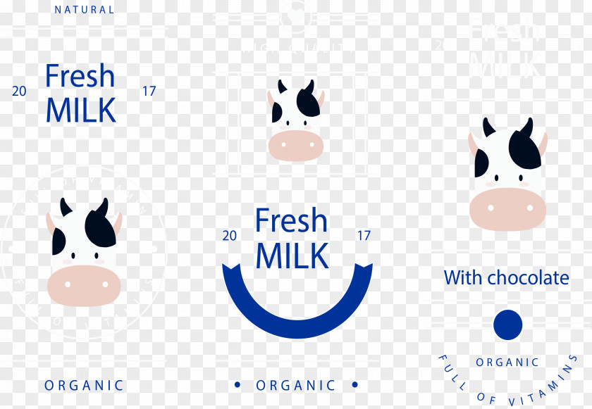 Milk Cow Head Banner Dairy Cattle Publicity PNG