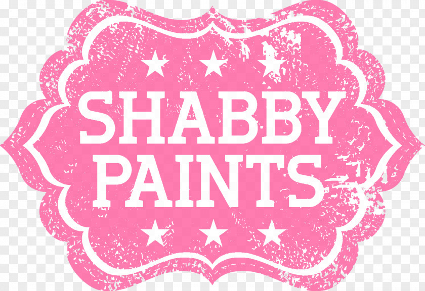 Paint Shabby Chic Logo Pink Font PNG