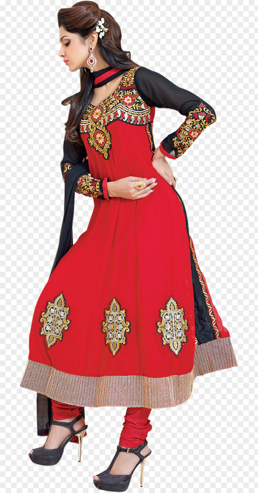 Suit Salwar Anarkali Churidar Fashion Georgette Sari PNG