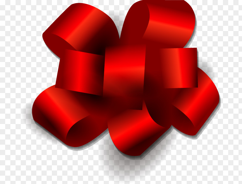 Three-dimensional Hand-painted Red Ribbon Flowers Royalty-free Illustration PNG