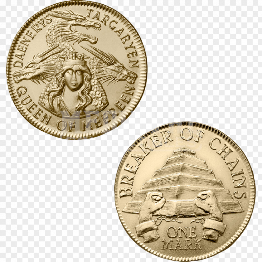 Coin Daenerys Targaryen Dragon House Gold PNG